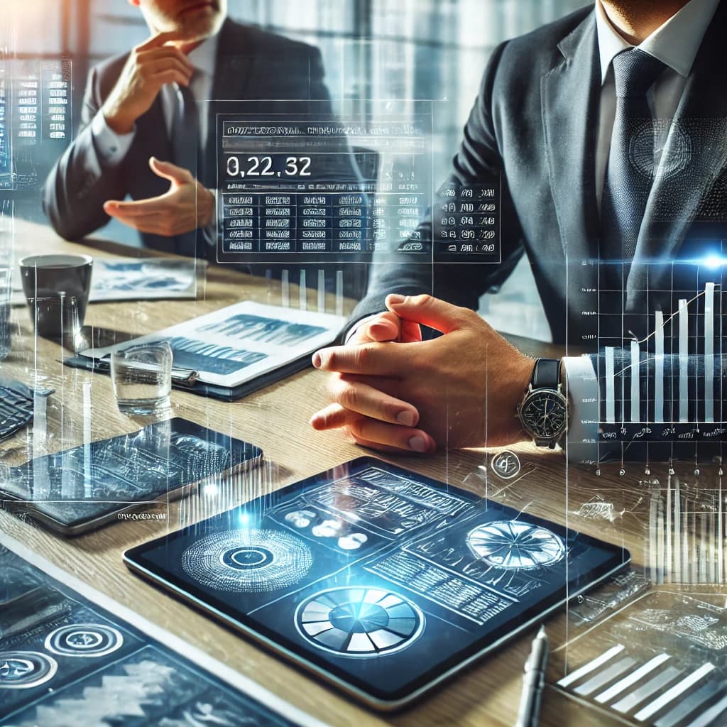 A professional financial advisor meeting with a business owner to discuss private credit solutions in a modern office.