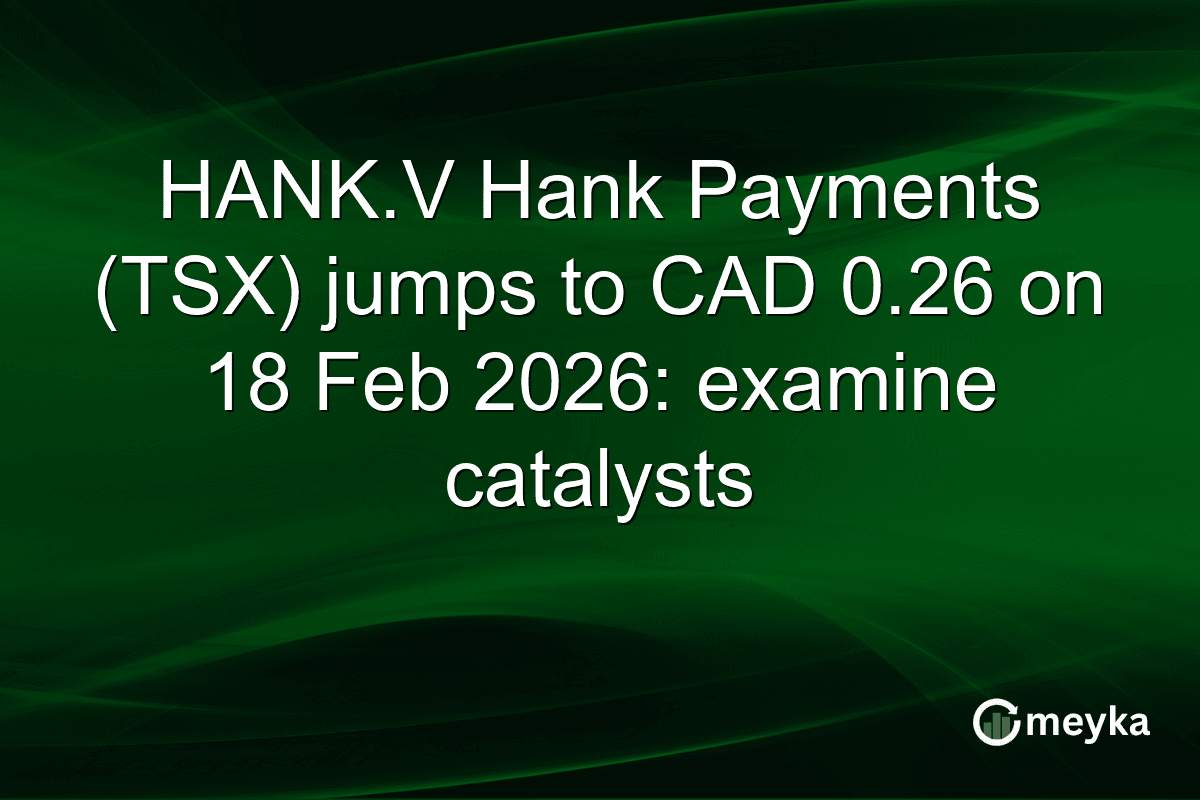 Hank Payments stock surge price chart showing 639 percent spike to CAD 0.26 on TSXV February 2026