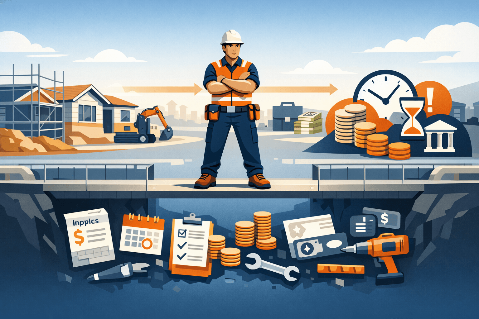 Cash flow gap Australian trades business invoice payment delay