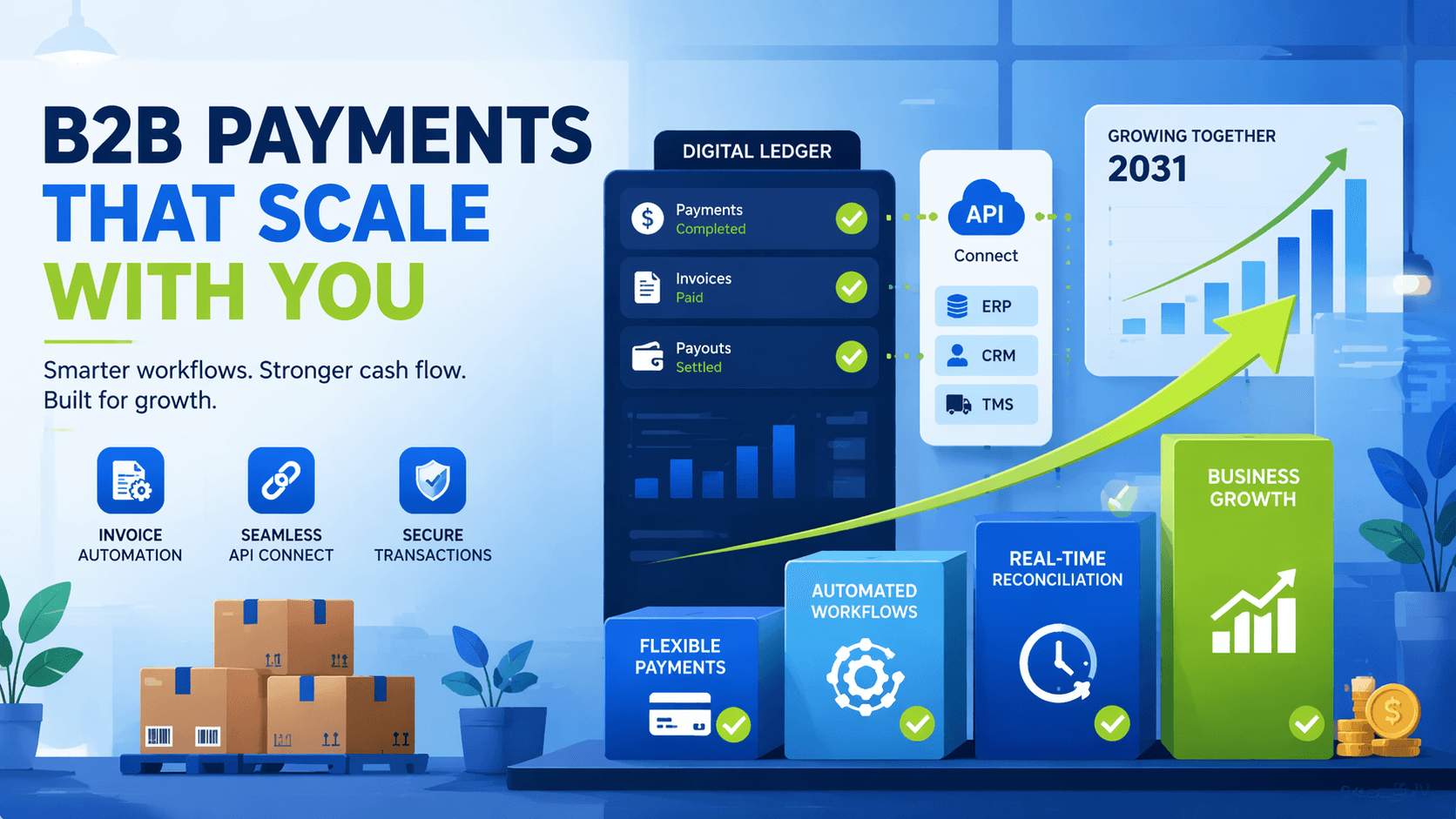 B2B payment infrastructure dashboard showing SME distributor payment flows and API integrations