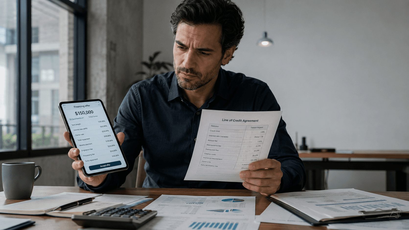 Fintech lending costs compared with a traditional bank line of credit by three industry leaders