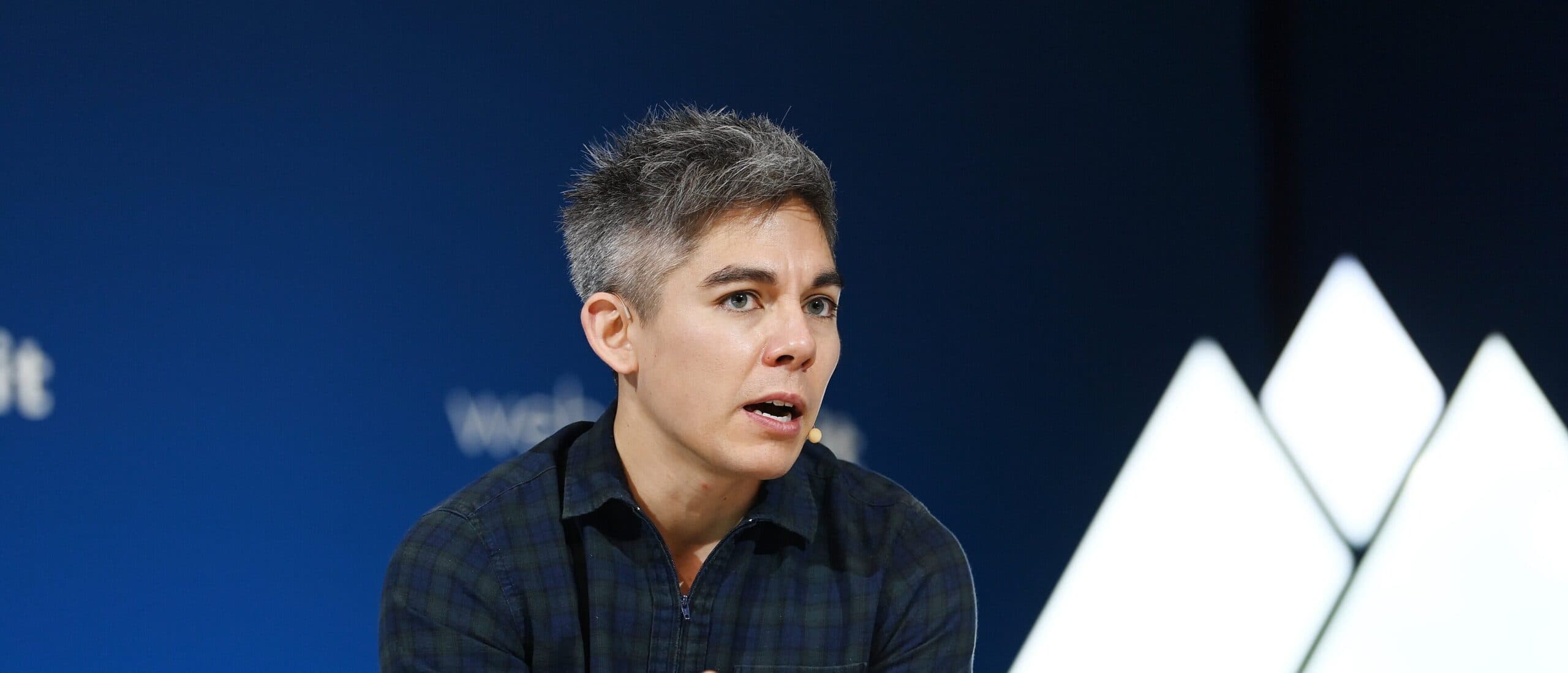 Hiroki Takeuchi, co-founder and CEO of GoCardless, speaking at Web Summit 2021