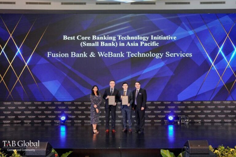 Fusion bank and webank technology services were jointly awarded the best core banking technology ini.jpeg