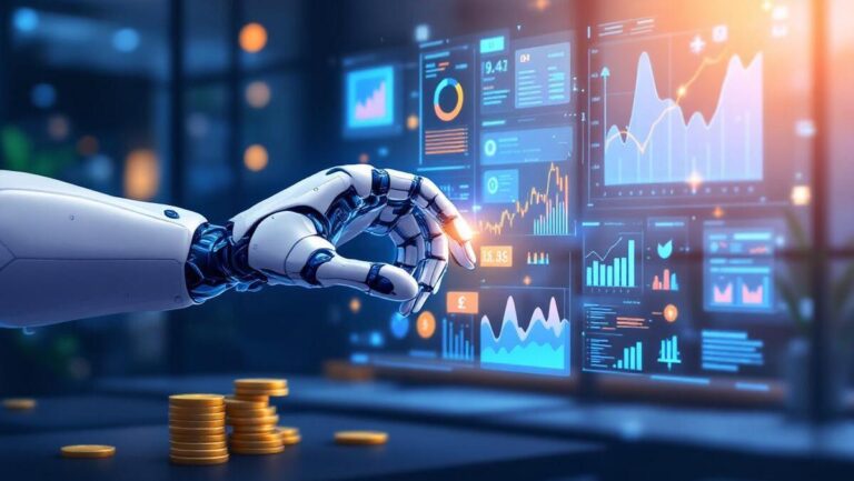 Compatible smart robotic hand manipulating financial charts automation analytics nz au.jpg