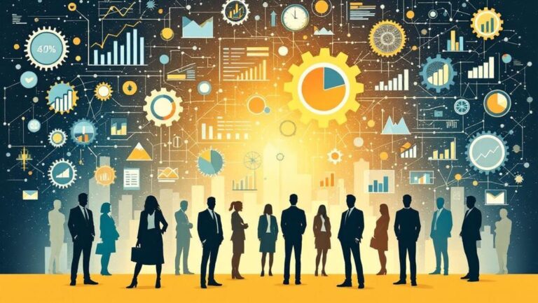 Compatible interconnected data charts graphs gears business teamwork analytics finance.jpg