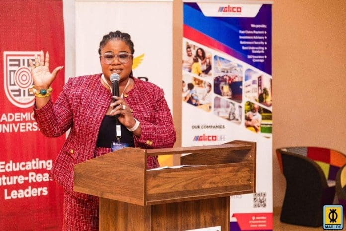 Abigail Elorm Mensah, CEO of MASLOC, advocates for inclusive digital finance at the 2025 Fintech for Inclusion Africa Summit. Abigail elorm mensah, ceo of masloc, advocates for inclusive digital