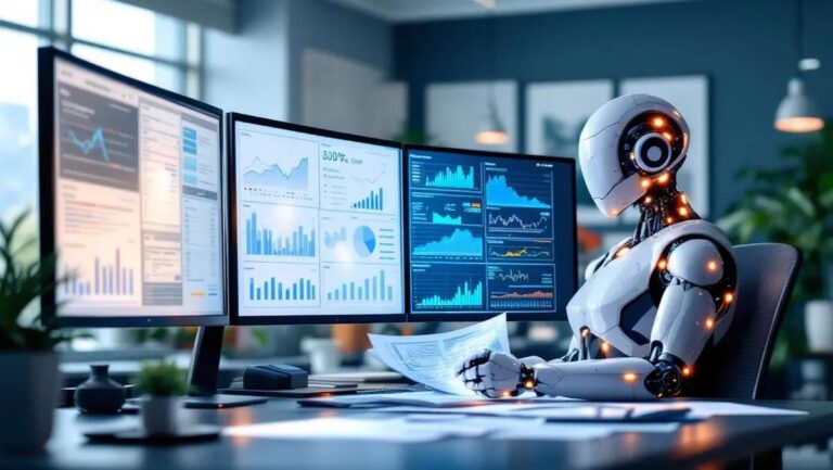 Compatible cfo reviewing reports with transparent ai assistant in modern office.jpg