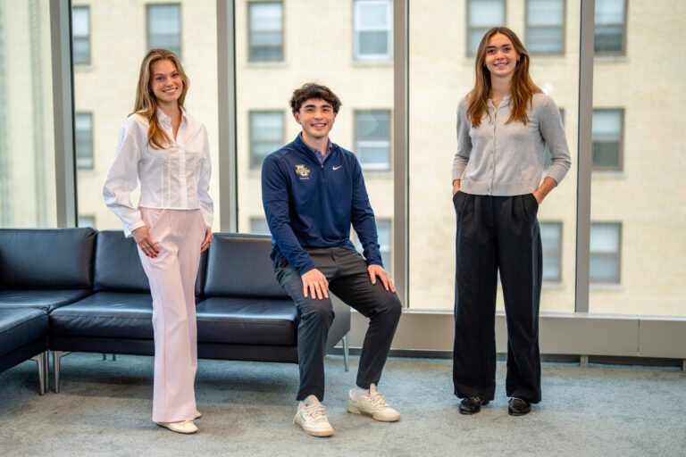 Marquette athletes excel in financial technology internships Biz Fiserv Interns Wave2 scaled.jpg
