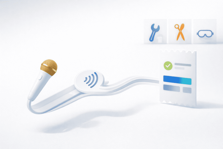 Voice Commerce smart device completing a local service transaction