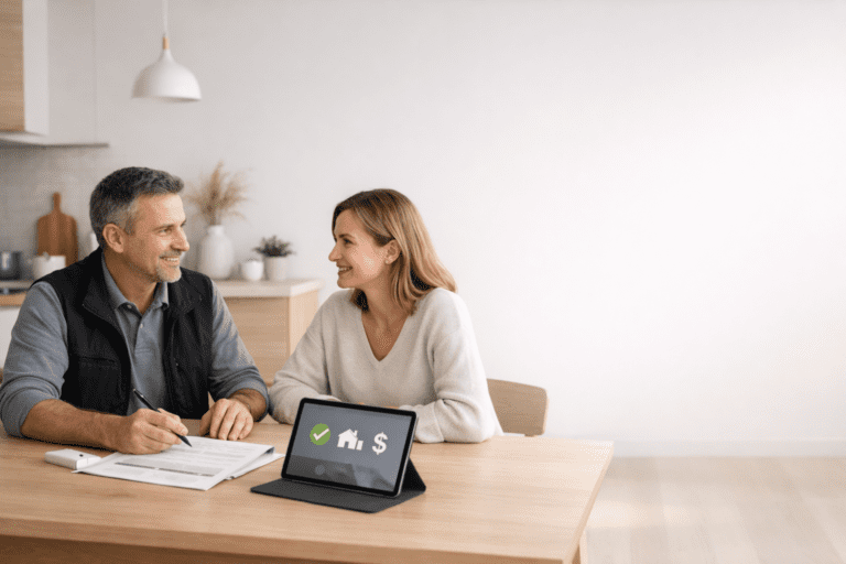 Contractor financing discussion during a home renovation quote