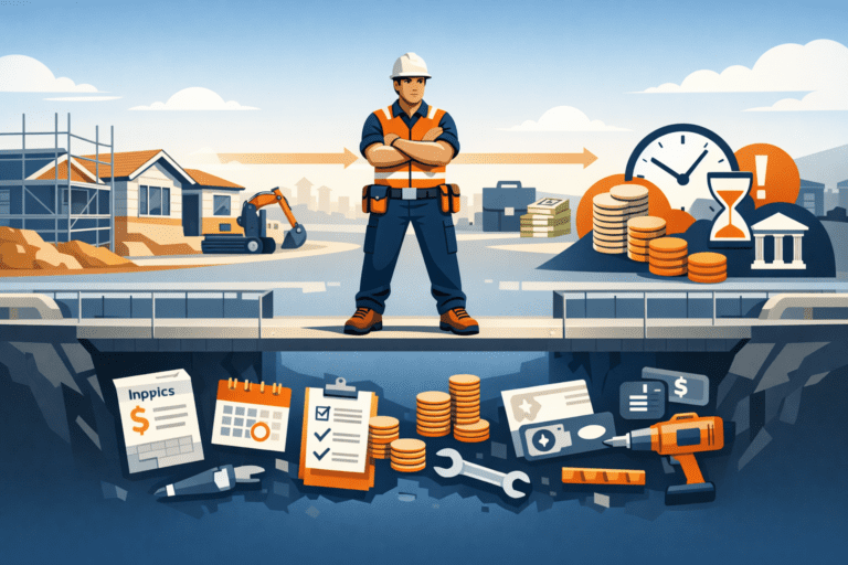 Cash flow gap Australian trades business invoice payment delay