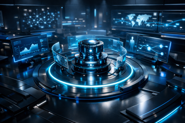 Fintech AI compliance team reviewing governance documentation