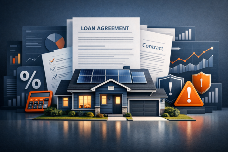 Solar Financing Risks: 7 Alarming Gaps Every Homeowner Must Know Solar financing risks shown in a home electrification quote with ROI projections