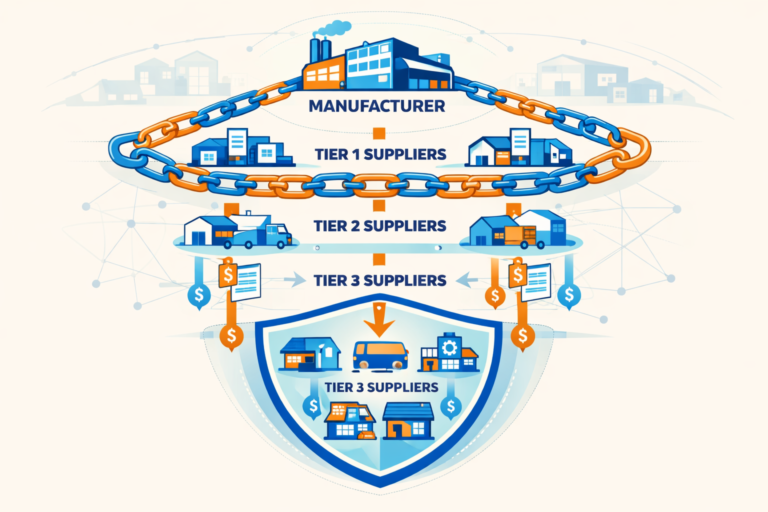 Supply chain finance protecting SME suppliers across multiple tiers
