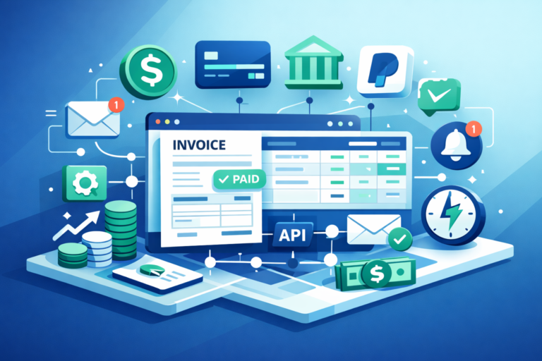 Open banking B2B payments flow showing invoice to reconciliation loop