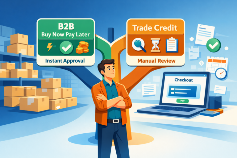 B2B buy now pay later versus traditional trade credit comparison