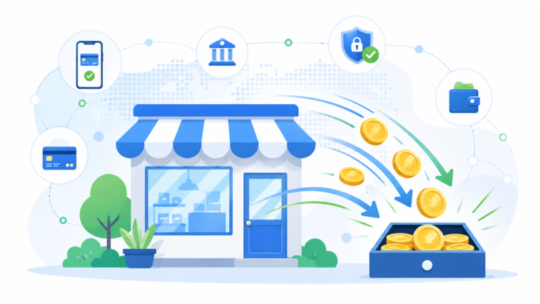 Real-time payment rails diagram showing FedNow PayTo PIX settlement flow for SME cash management