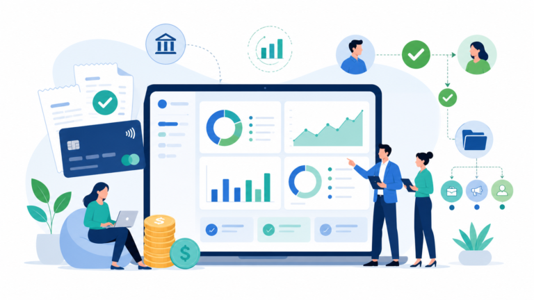 Expense management fintech platform showing real-time spend visibility for SMBs and agencies